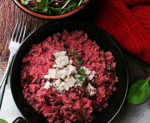 Beet and Goat Cheese Risotto