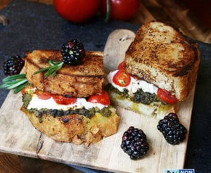 Pesto and Goat Grilled Cheese