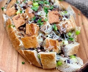 Mushroom and Swiss Pull Apart Bread