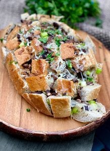Mushroom and Swiss Pull Apart Bread